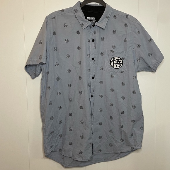 Dragon Ball Z Box Lunch Buttom Up Shirt - Picture 1 of 5
